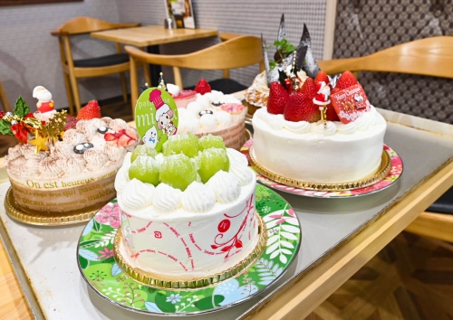 クリスマスケーキの撮影