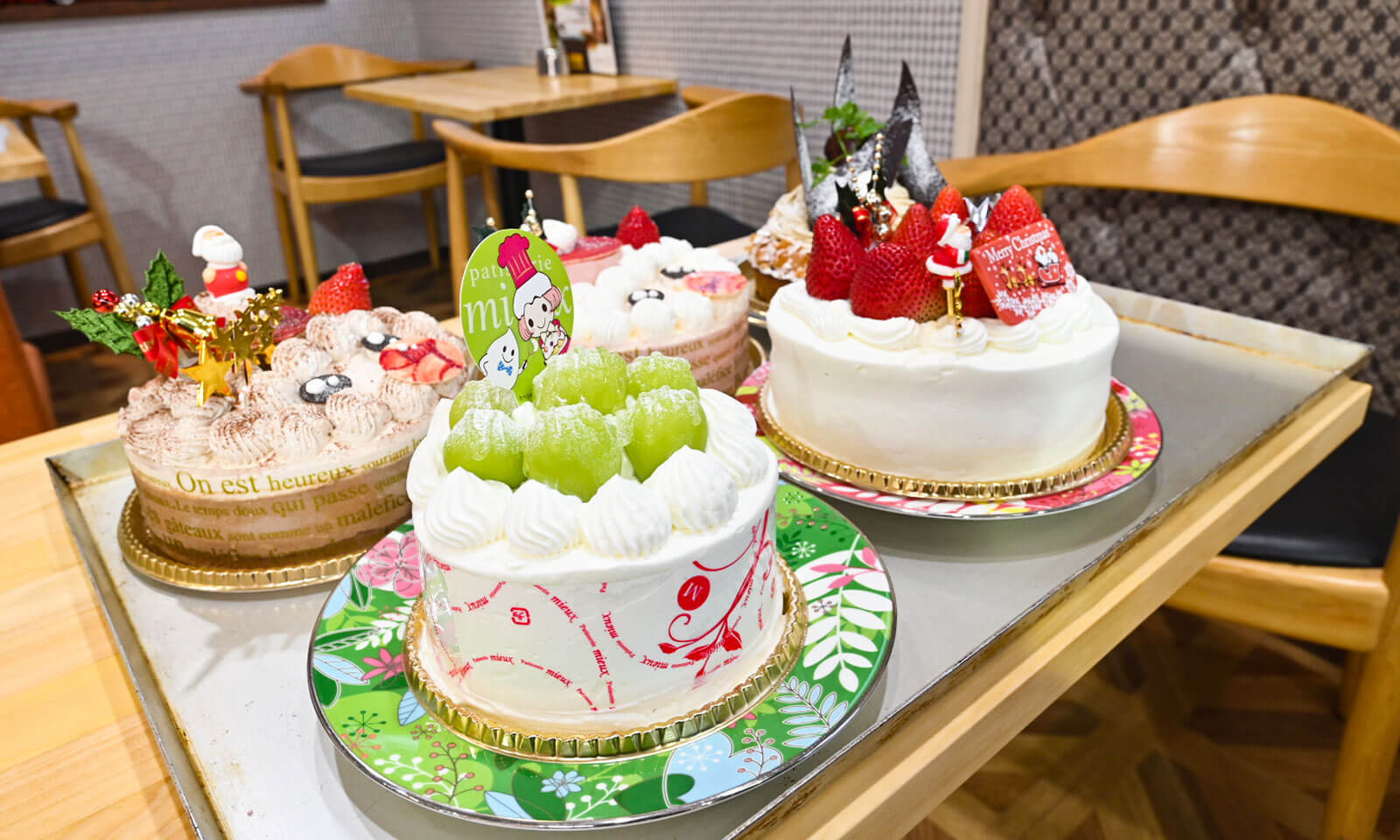 クリスマスケーキの撮影