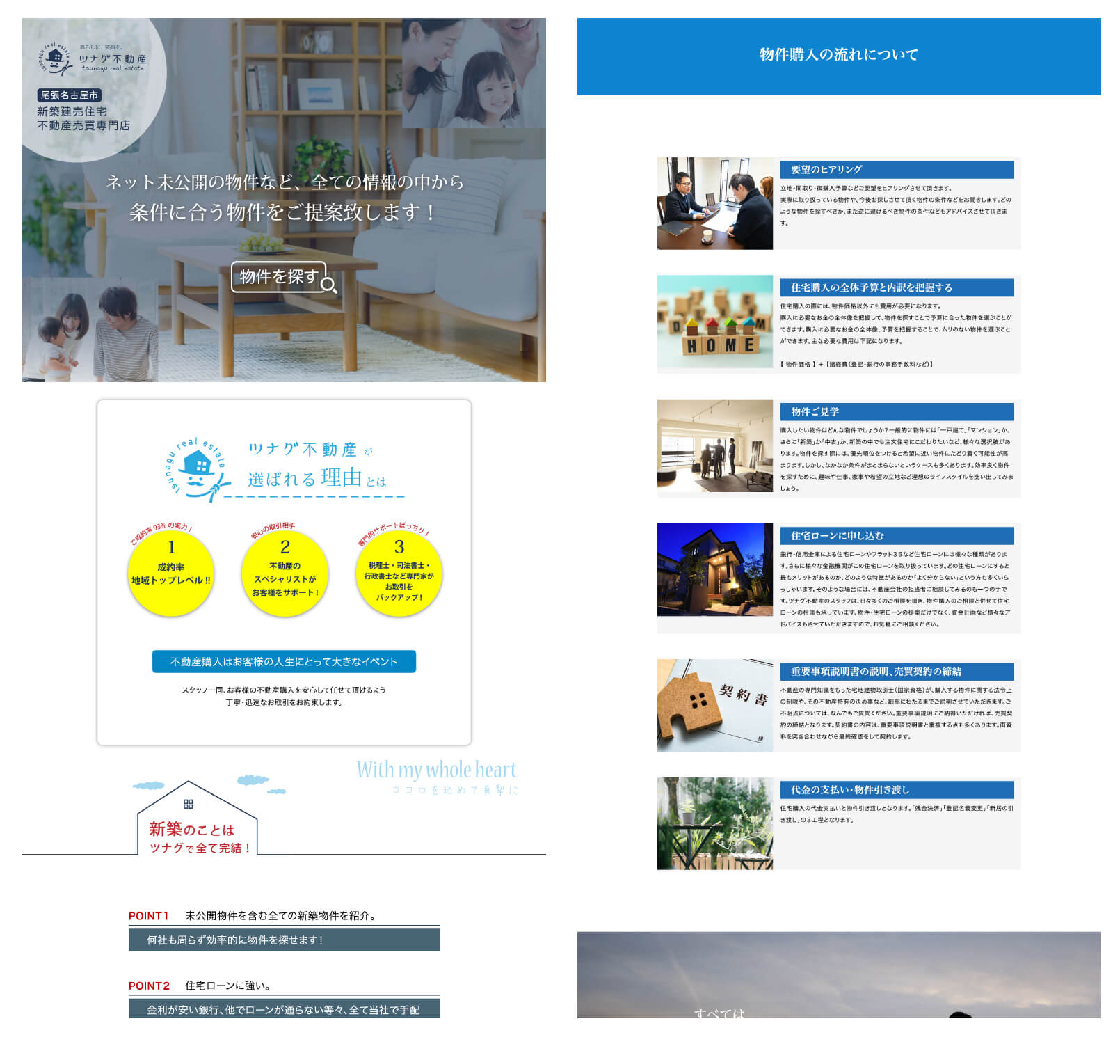 不動産会社のランディングページ