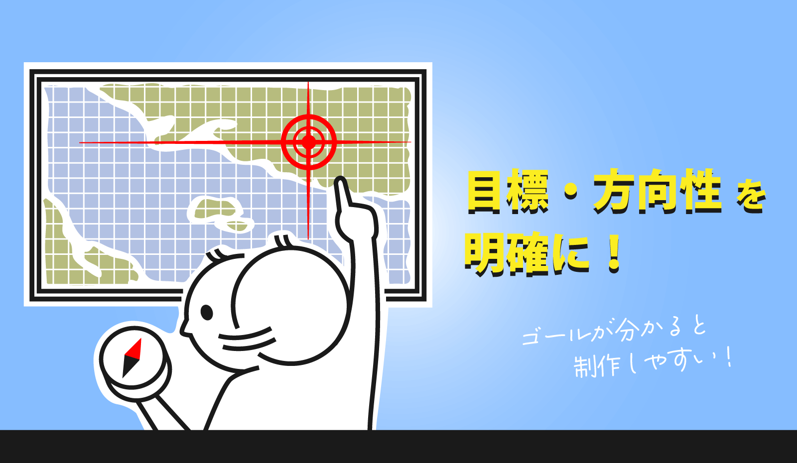 目標・方向性を明確にする！