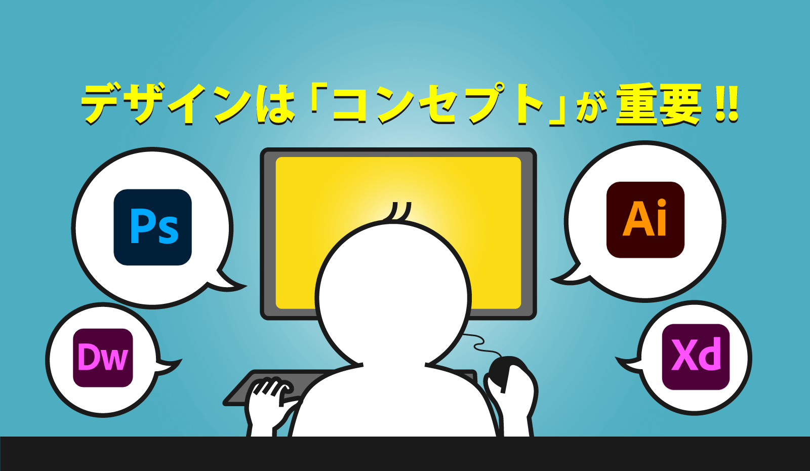 ホームページ、看板デザインで使用するソフト