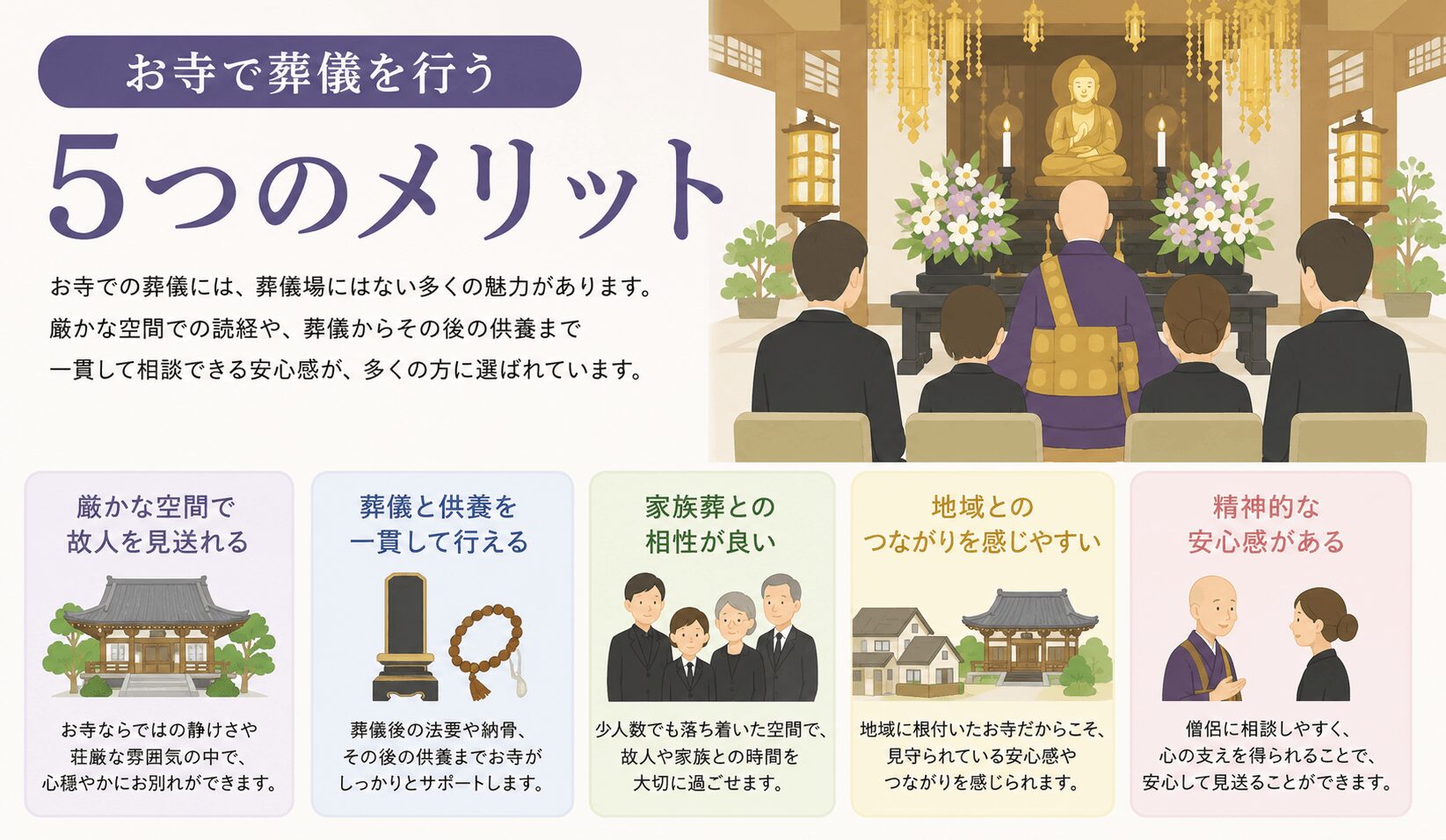 お寺で葬儀を行うメリット