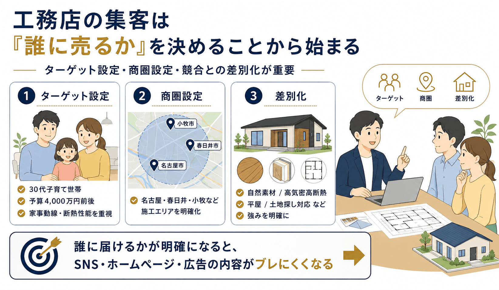 工務店の集客を始める前に「誰に売るか」を決める